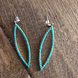 Turquoise and gold earrings